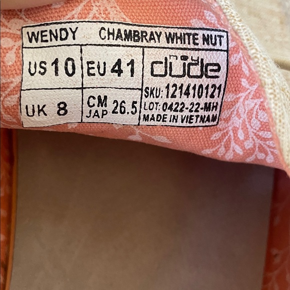 Hey Dude Wendy Beige Shoes with Pink Lining Size 10 - Picture 7 of 9